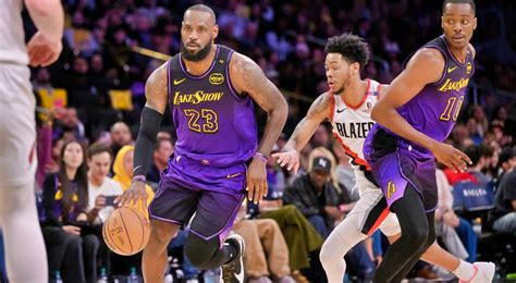 lakers vs blazers total sportek.